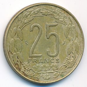 Центральная Африка, 25 франков (1976 г.)