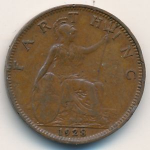 Великобритания, 1 фартинг (1928 г.)