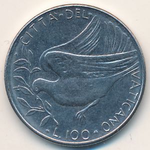 Ватикан, 100 лир (1976 г.)