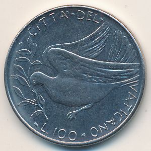 Vatican City, 100 lire, 1976