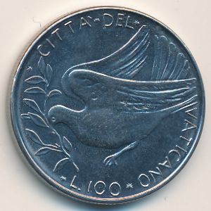Ватикан, 100 лир (1976 г.)