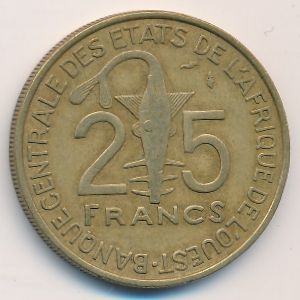 Западная Африка, 25 франков (1979 г.)