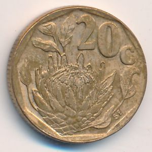 ЮАР, 20 центов (1993 г.)