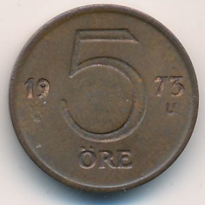 Швеция, 5 эре (1973 г.)