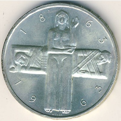 Switzerland, 5 francs, 1963