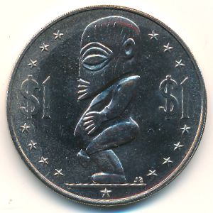 Острова Кука, 1 доллар (1974 г.)