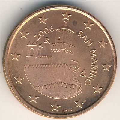 Сан-Марино, 5 евроцентов (2002–2008 г.)