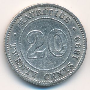Маврикий, 20 центов (1899 г.)