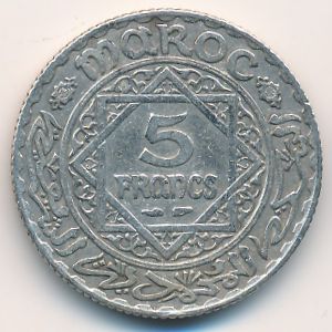 Марокко, 5 франков (1928 г.)