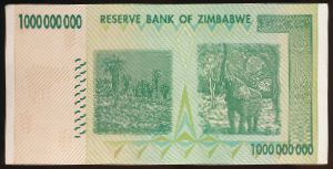 Зимбабве, 1000000000 долларов (2008 г.)