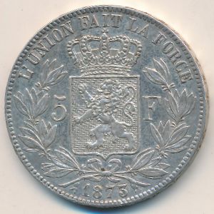 Бельгия, 5 франков (1873 г.)