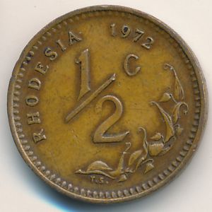 Родезия, 1/2 цента (1972 г.)
