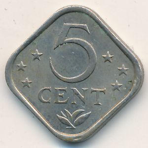 Антильские острова, 5 центов (1975 г.)