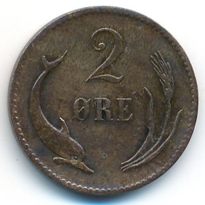 Дания, 2 эре (1875 г.)