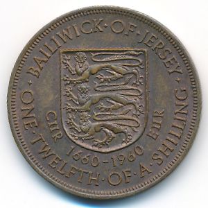Джерси, 1/12 шиллинга (1960 г.)