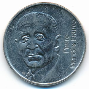 France, 5 francs, 1992