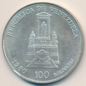 Венесуэла, 100 боливар (1980 г.)