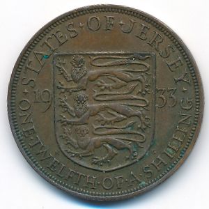 Джерси, 1/12 шиллинга (1933 г.)