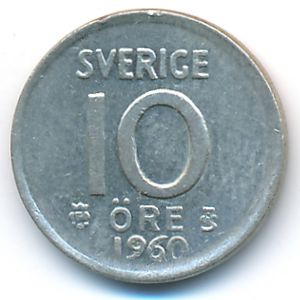 Sweden, 10 ore, 1960