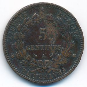France, 5 centimes, 1896