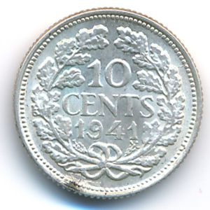 Нидерланды, 10 центов (1941 г.)