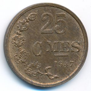 Luxemburg, 25 centimes, 1947