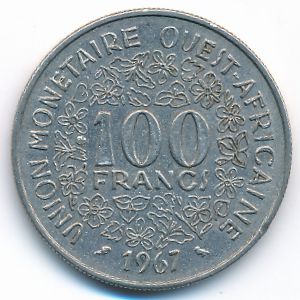 Западная Африка, 100 франков (1967 г.)