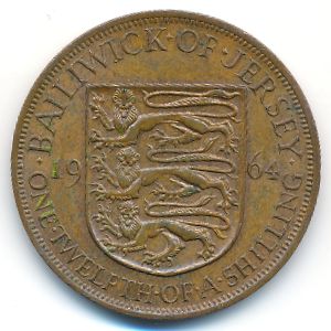 Джерси, 1/12 шиллинга (1964 г.)