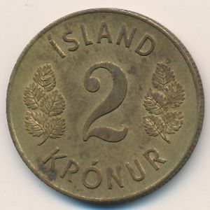Исландия, 2 кроны (1966 г.)