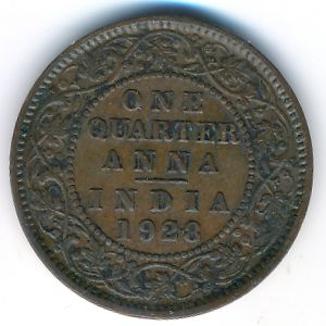 Британская Индия, 1/4 анны (1928 г.)