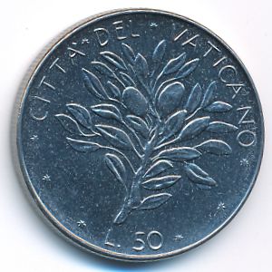 Ватикан, 50 лир (1973 г.)