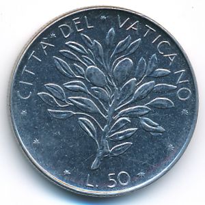 Ватикан, 50 лир (1973 г.)