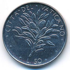 Ватикан, 50 лир (1973 г.)