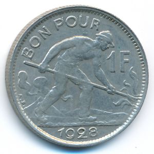 Люксембург, 1 франк (1928 г.)
