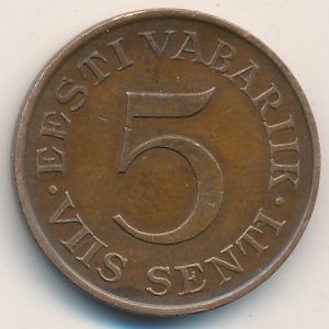 Эстония, 5 сентов (1931 г.)