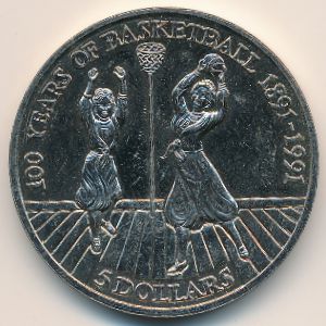 Ниуэ, 5 долларов (1991 г.)