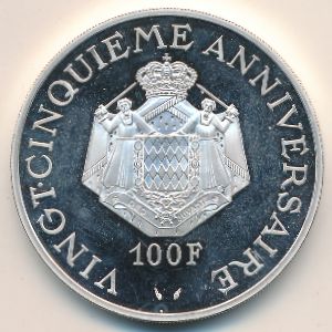 Монако., 100 франков (1974 г.)
