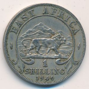 East Africa, 1 shilling, 1949