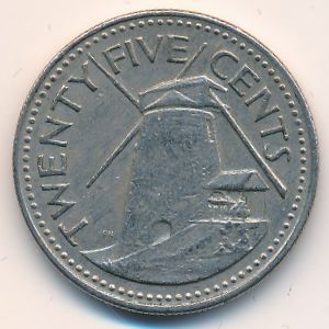 Барбадос, 25 центов (1973 г.)