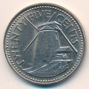 Барбадос, 25 центов (1978 г.)