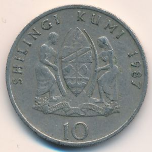 Танзания, 10 шиллингов (1987 г.)