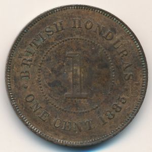 British Honduras, 1 cent, 1885