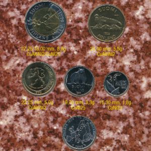 Finland, Набор монет, 1999