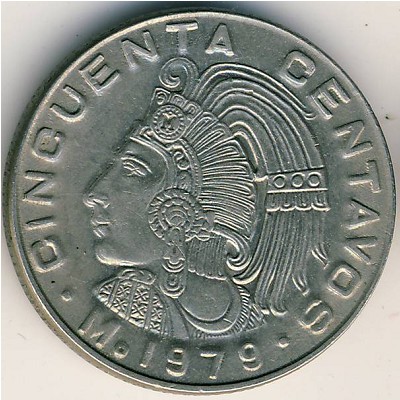 Мексика, 50 сентаво (1970–1983 г.)