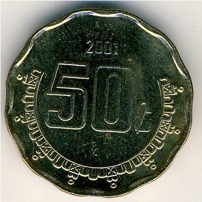 Мексика, 50 сентаво (1992–2009 г.)