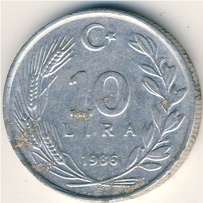 Турция, 10 лир (1986 г.)