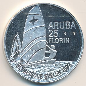 Аруба, 25 флоринов (1992 г.)