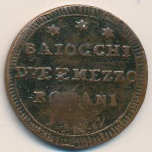 Папская область, 2-1/2 байоччо (1796 г.)