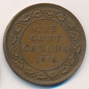 Канада, 1 цент (1916 г.)