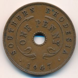 Южная Родезия, 1 пенни (1947 г.)